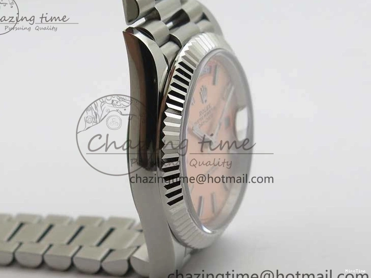 MiroTime 0111 Neat Day-Date 40mm 228239 BP New Dial Version 904 SS RG Stick Markers Dial on SS President Bracelet A 2819